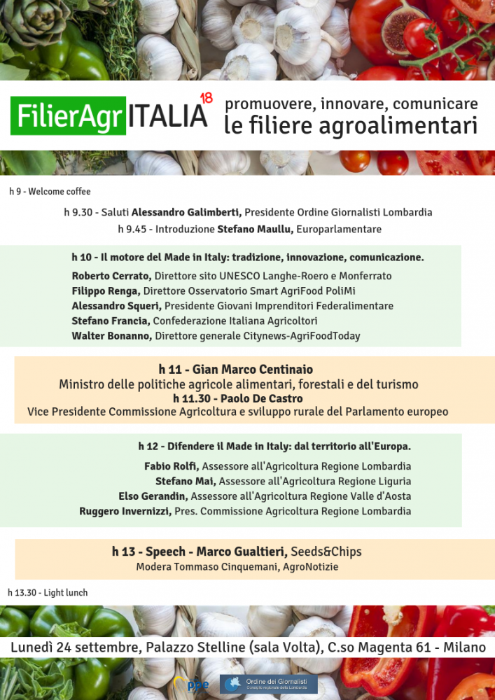 FilierAgrItalia2018: gli Stati Generali dell'Agroalimentare